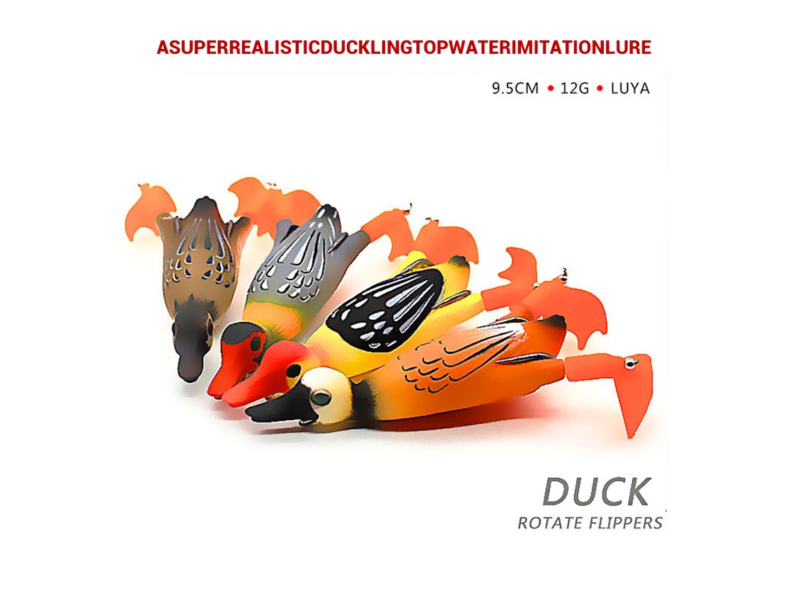 Bionic Bait (floating Rotating Flippers) Yuexinghui Bionic Bait Floating Duck 9.5cm/12g Rotating Flippers Lure Rotating Tractor