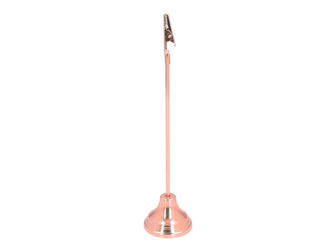 Porta Números De Mesa Robusto Con Clip Fuerte Proceso De Electrolisis Para Fiesta Boda Oficina Color Oro Rosado