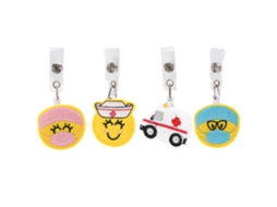 4pcs Carretel de Crachá Retrátil com Pinça S/MARCA