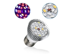 Lâmpada LED de crescimento para plantas, E27, 7W, 85-265V, 28 LEDs, vermelho, azul, branco, IR, UV