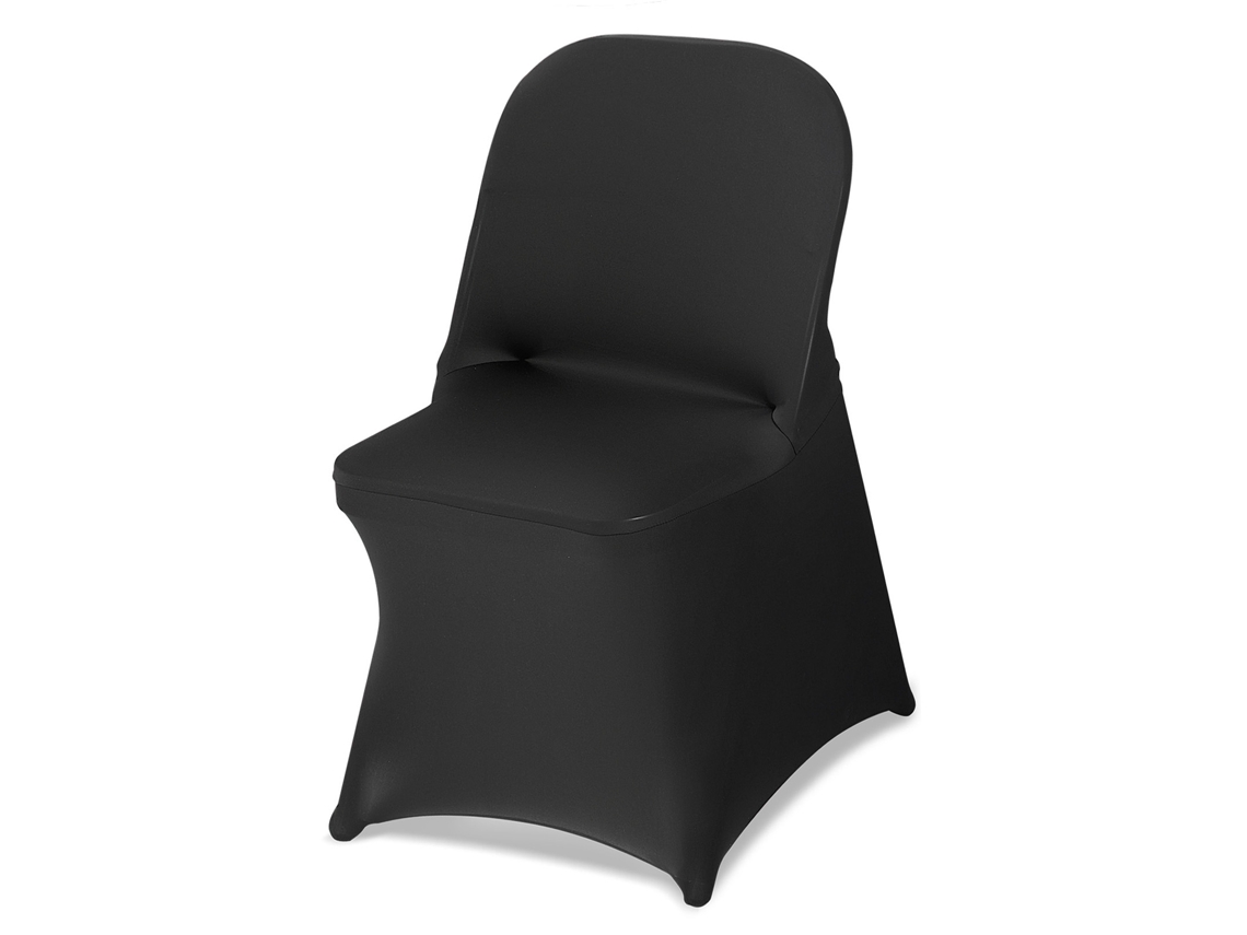 Vevor Capa Elástica Para Cadeira Até 45x46x77 Cm 150 Peças Para Casamento, Preta