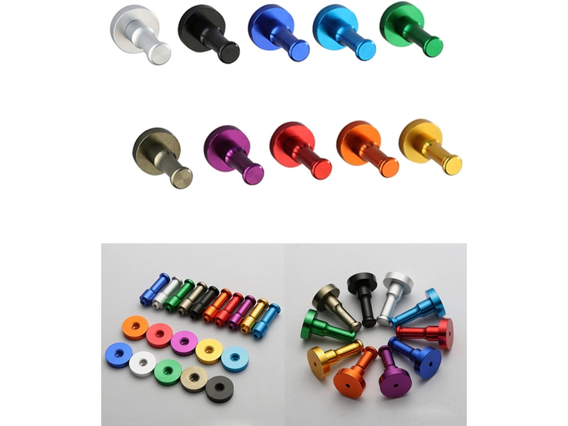 Gancho De Parede Colorido E Resistente Em Metal, Pacote Com 10