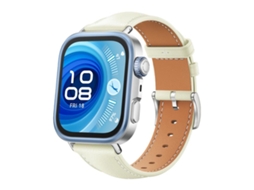Bracelete para Huawei Watch Fit 4 Pro / Fit 4 / Fit 3 Couro Preto Cabeça Chata Textura de Tubarão Branco Cremoso XIAOMOYU (20mm)
