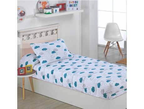 Edredón Ajustable De 350gr Cama 90 Infantil Y Cama 105 Nubes Agua Único Cama 90