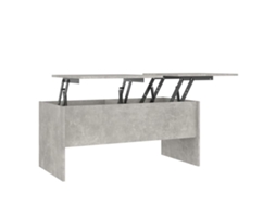 Coffee Table, Coffee Tables Vidaxl Cinzeto Madeira Processada (102 X 50 X 46.5 Cm)