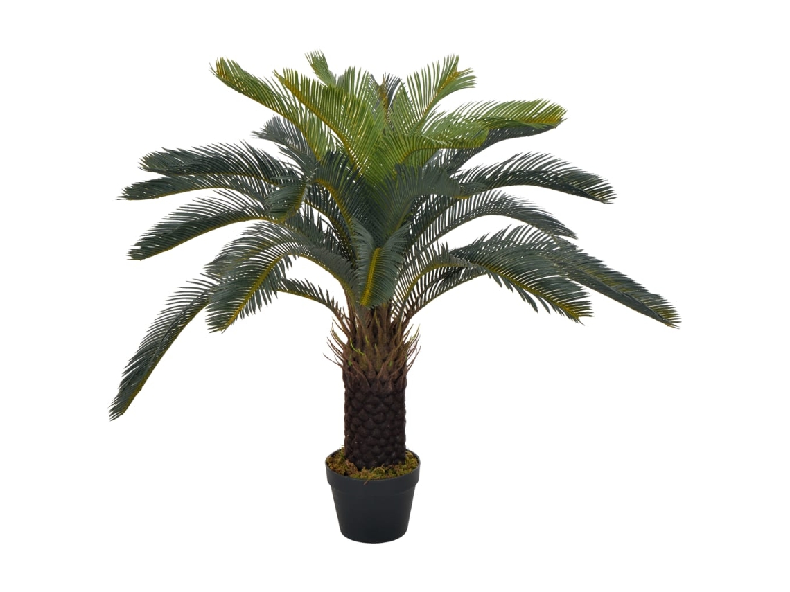 Vidaxl Palmeira Cica Artificial Com Vaso 90 Cm Verde