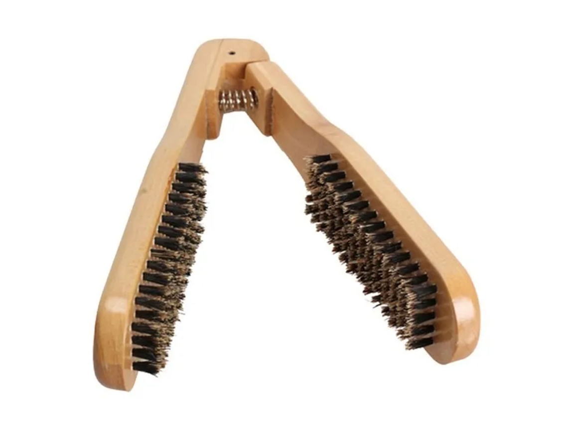 Escova De Cabelo Prensa Alisador Duas Faces De Madeira Para Alisar Cabelo Acessório Para Salão De Beleza