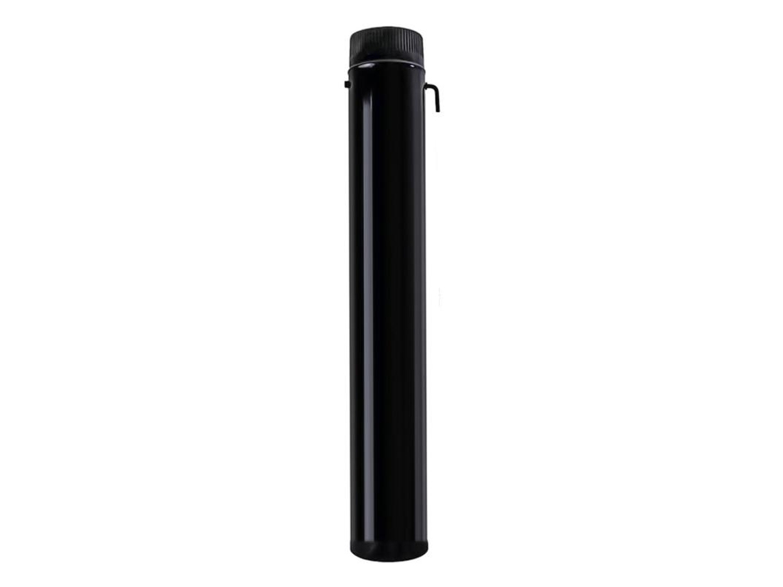 WOLFPACK LINEA PROFESIONAL tubo de estufa acero vitrificado negro ø 110 mm. con llave estufas de leña, chimenea, alta resistencia, color negro