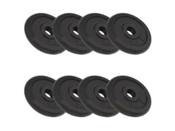 Vidaxl Discos De Musculação 8 Pcs 8x2,5 Kg Ferro Fundido