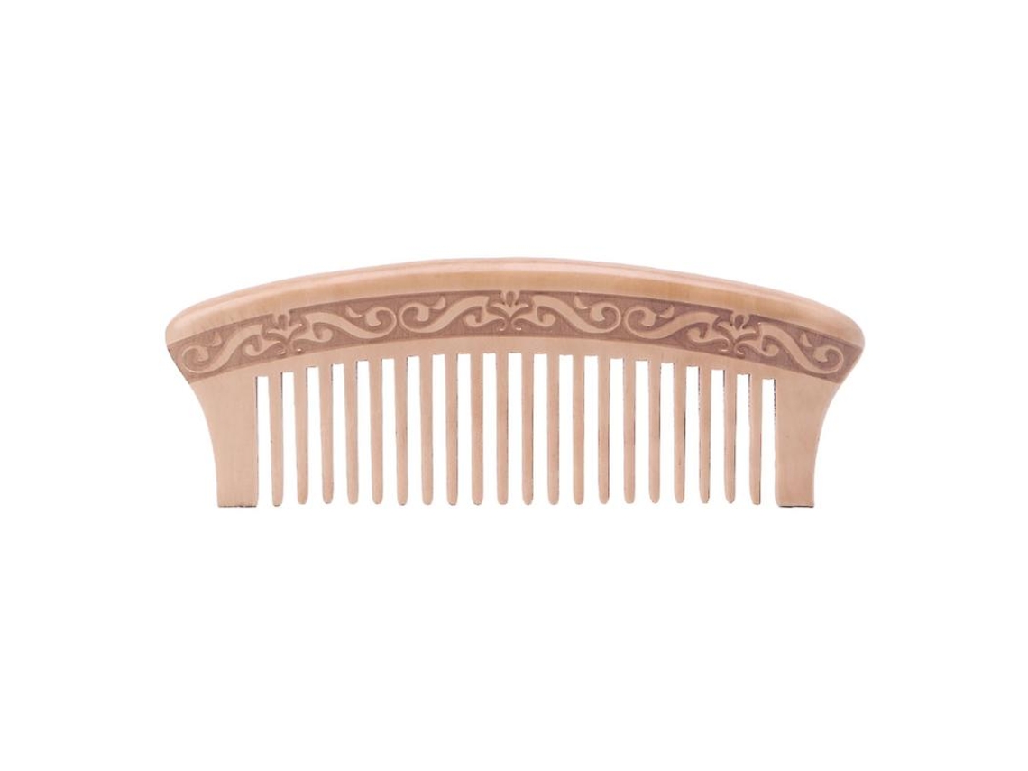 Pente De Madeira De Pêssego Natural Com Dentes Largos Para Massagem, Beleza E Cuidados Com Os Cabelos Jinyubo Store