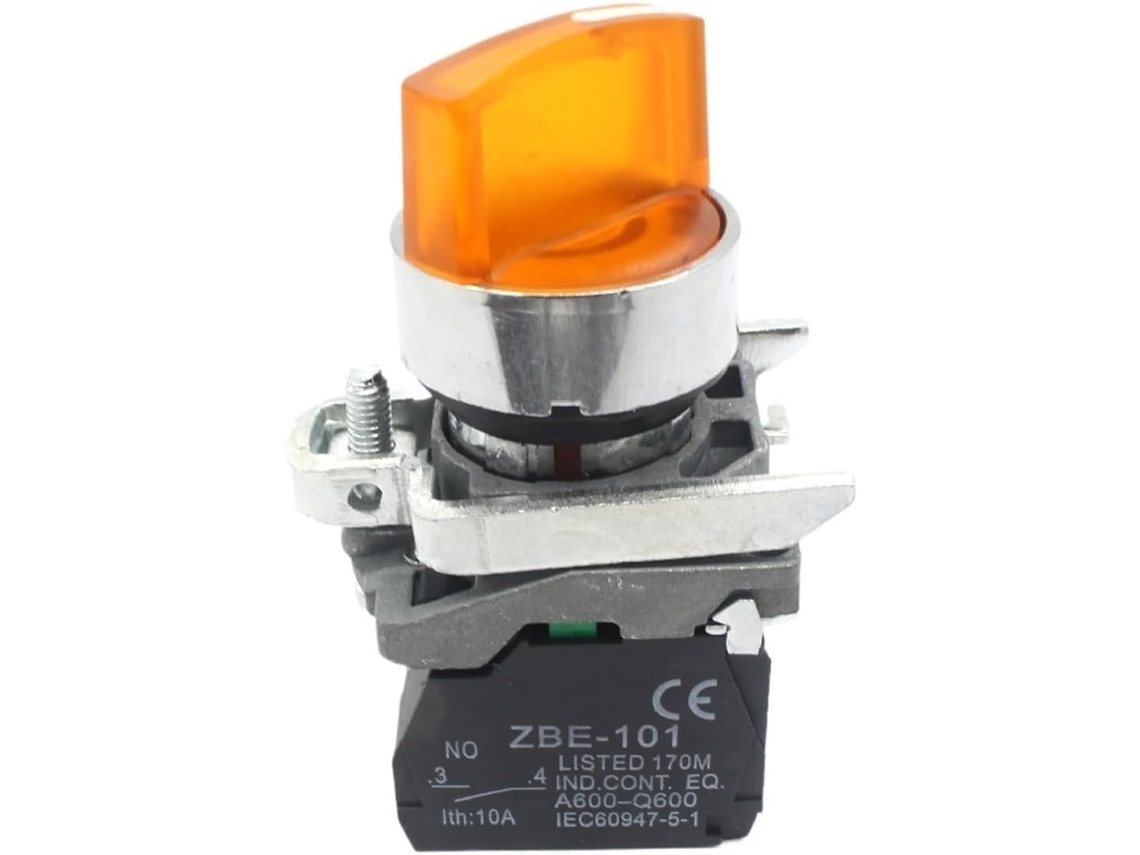 Xb4 Bk25m1 Interruptor De Controle 220v, Botão De Pressão Led 2 Posições Seletor Alça Padrão Com Luz