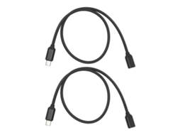 Aetheria 2pcs Cabo de Extensão Type c Macho para Fêmea Pd 60w 3a 1m Usb3.1 Preto