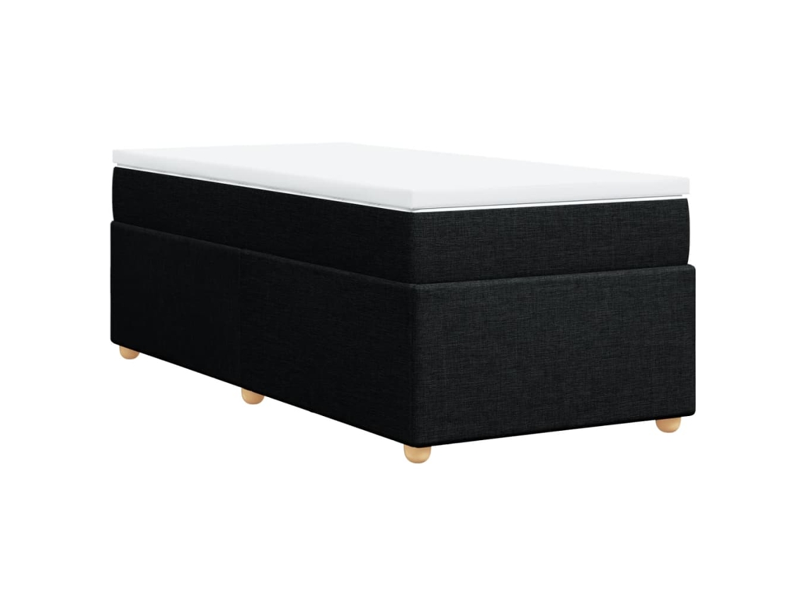 Cama com Molas/colchão 90x190 Cm Tecido Preto MAISON EXCLUSIVE