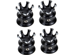 Conjunto De 4 Protetores Porcas Roda Para Motocicletas, Acessórios Reposição, Pretos.