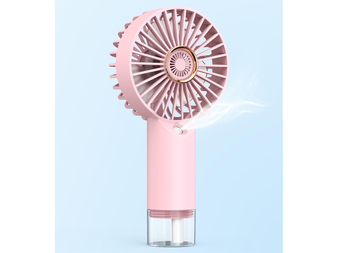 Mini ventilador umidificador portátil, ventilador portátil USB silencioso para mesa, escrivaninha, casa e camping Zeuxo