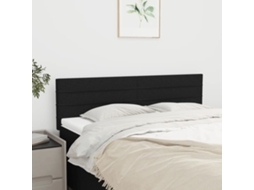 Vidaxl Cabeceiras Preto 144x5x78/88 Cm Tecido
