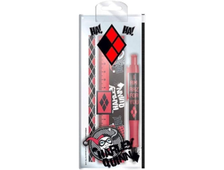 Conjunto de Papelaria HARLEY QUINN Estou Louco Por Suas 5 Peças 75688