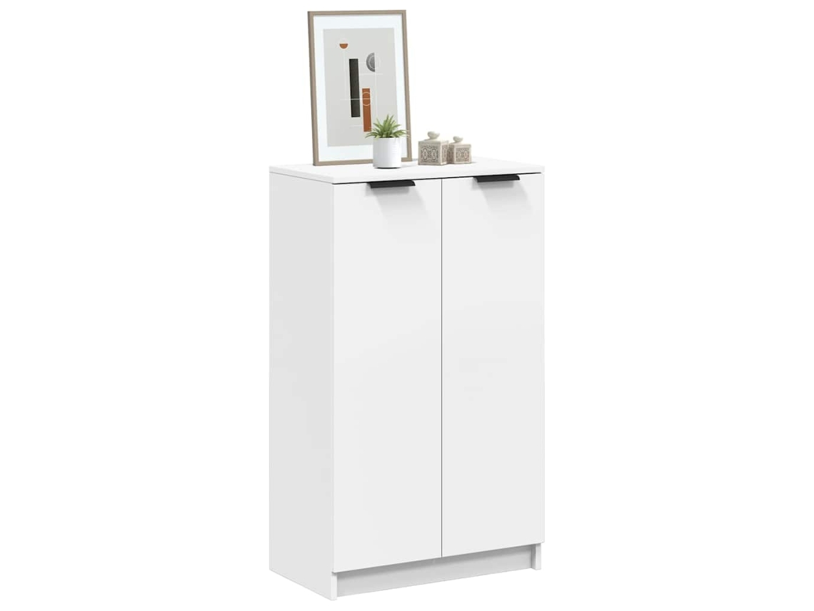 Vidaxl Sapateira 59x35x100,5 Cm Derivados De Madeira Branco