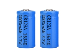 Bateria de Lítio 16340 EOOCOO (recarregável 3.7v 1000mah, Pacote de 2)