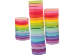 60 Rolos de Fita Adesiva Decorativa para Jornais, Cores Sólidas, Tons de Doce, Scrapbooking, Faça Você Mesmo e SFUSHOS