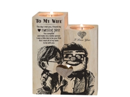 Porta Velas De Madera En Forma De Corazón - Regalo Ideal Para Eventos