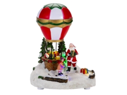 Decoração Mesa Natal com Led: Lanches, Carro e Balão Ar Quente