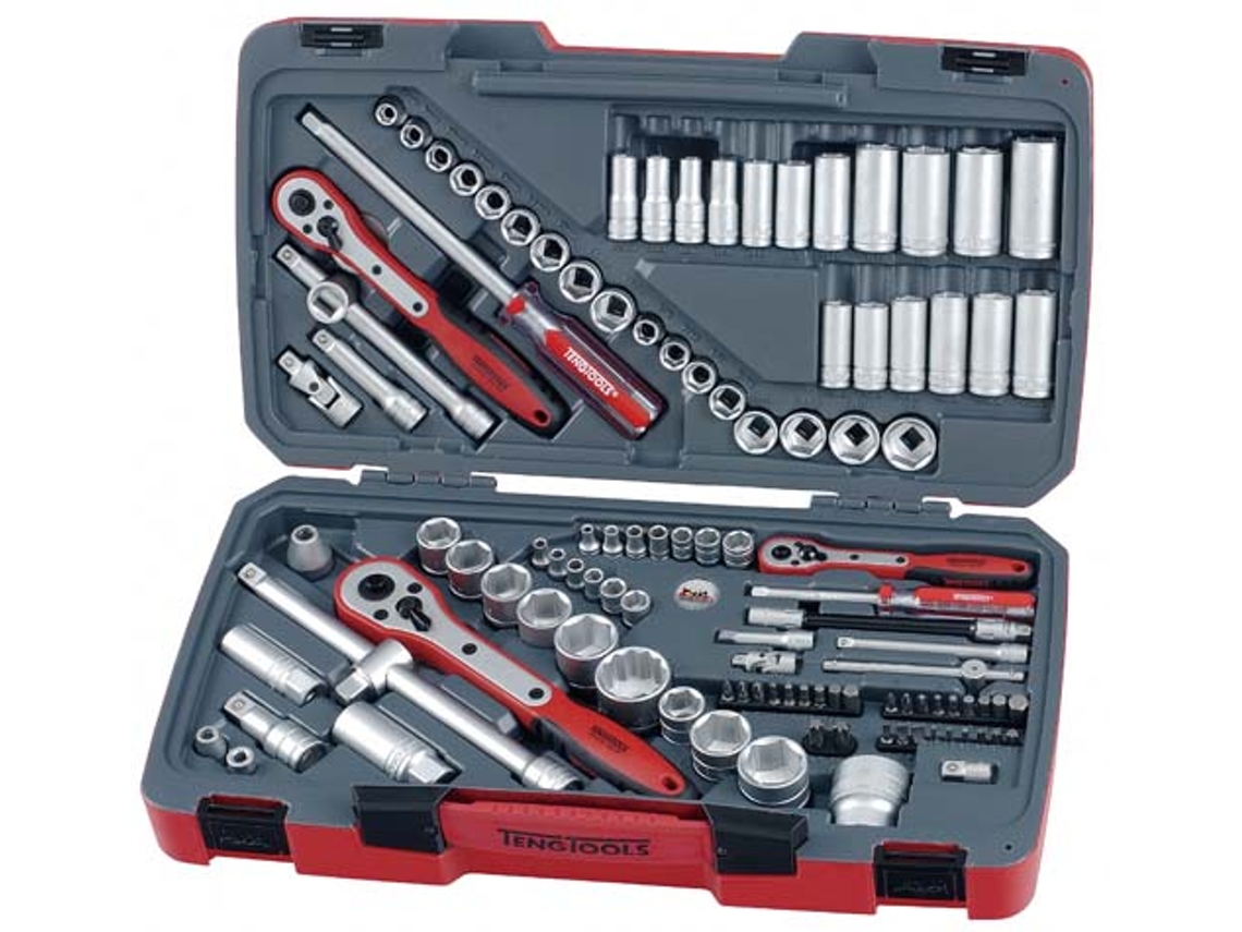 Conjunto de chave de soquete combinada TENGTOOLS 167230101 1/4-3/8-1/2 Tm111 111 unidades