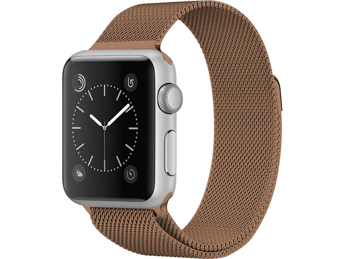 Bracelete Milanese Loop Apple Watch Series 7 41mm Castanho
