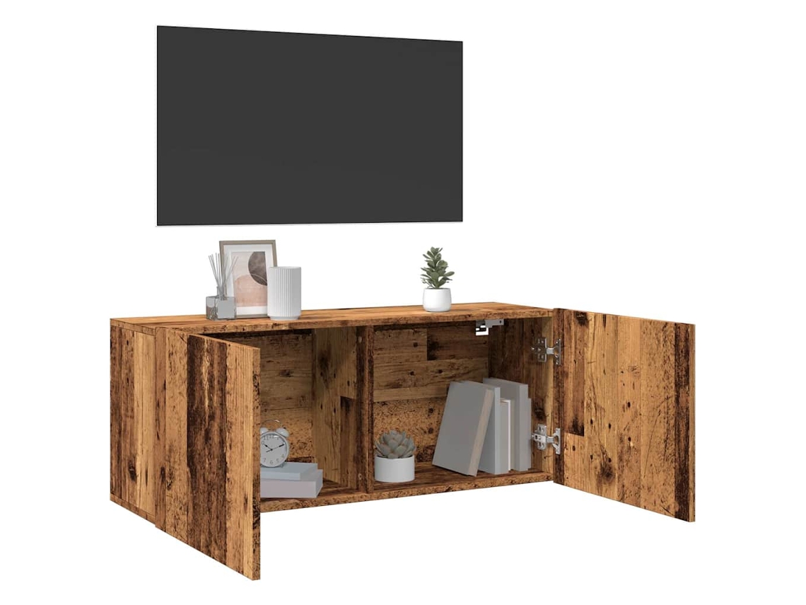Móvel De Parede Para Tv 100x30x41 Cm Madeira Velha Dkd Home Decor
