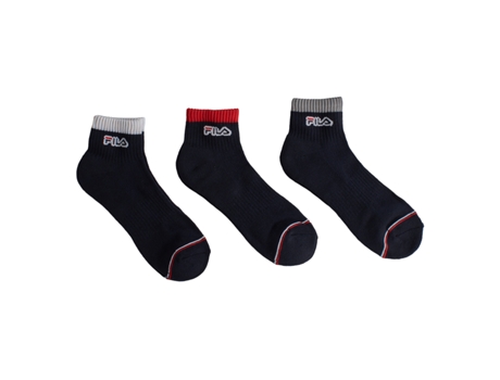 Pacote Com 3 Meias Curtas F2522 Para Homens E Mulheres Fila Underwear
