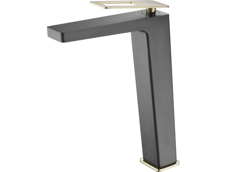 Monomando lavabo alto Suecia negro oro IMEX BDC032-3NGOLD