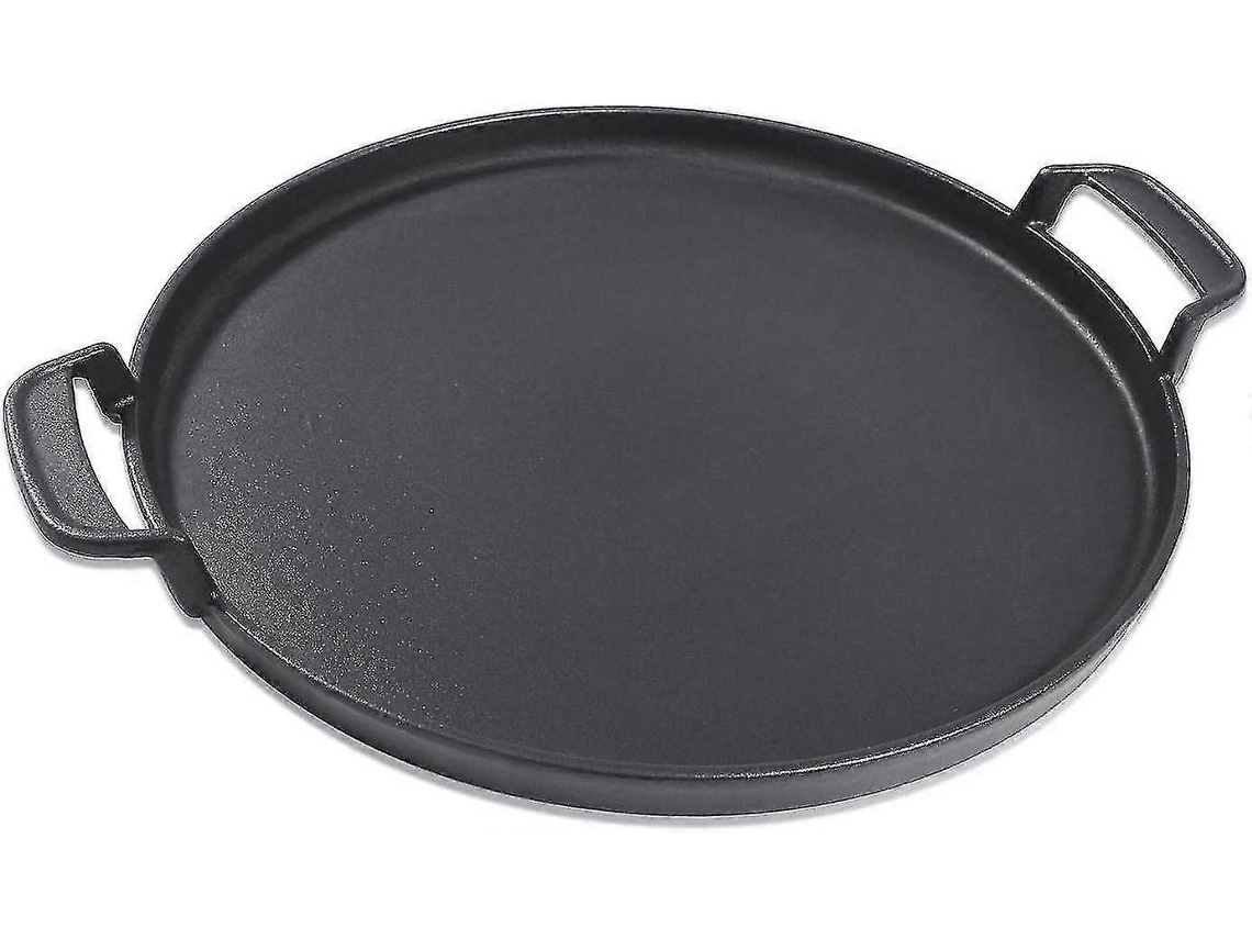 Grelha Redonda De Ferro Fundido 12 Polegadas, Retém Sabor, Compatível Com Grelhas De Carvão