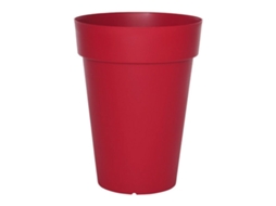 Vaso RIVIERA 415356 Redondo Vermelho Plástico
