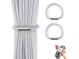 Conjunto De 2 Botões Magnéticos Para Cortina, Botão Magnético Cortina Decoração Casa E Escritório Aquaforge (prateado)