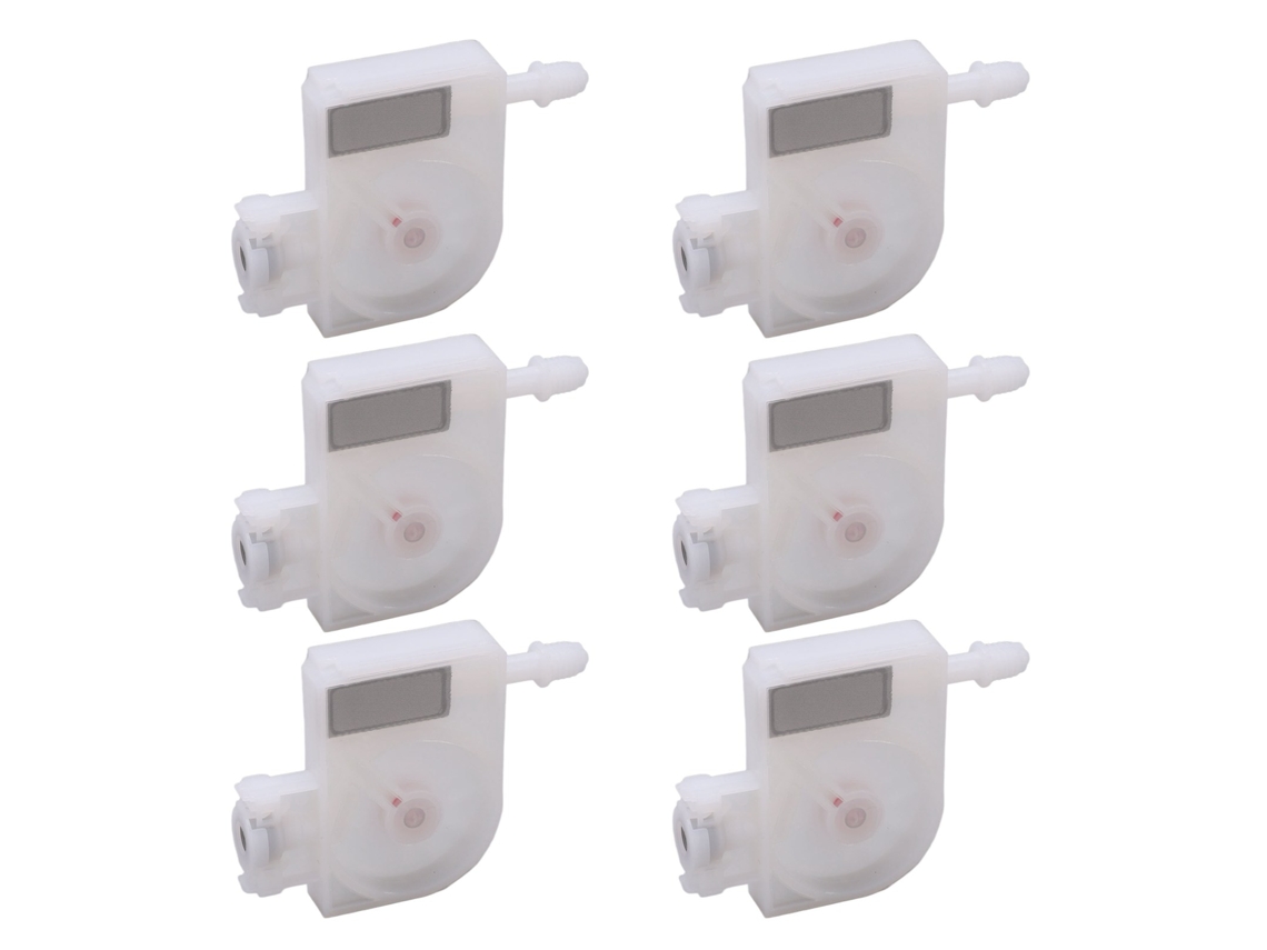 6pcs Damper De Tinta Com Filtro De Malha Plástico Pp Para Impressoras Dx5 Dx6 Dx7 Fio Branco