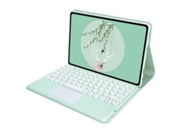 Capa Com Teclado Para Tablet Lurelia, Para Lenovo Xiaoxin Pad Pro 12,6", Design Redondo Em (versão Touchscreen, Verde Fresco, Teclado Bluetooth