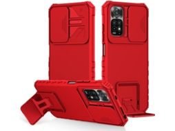 Capa Compatível Com Realme C2/oppo A1k, Com Suporte Dimensional, Janela Deslizante, Resistente A Impactos, Estilo Militar, Vermelha