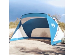 Vidaxl Tenda De Praia 274x178x170/148 Cm Poliéster 185t Azul-ciano