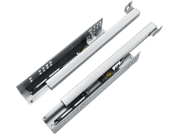 Trilhos De Corrediça Para Gaveta Com Fechamento Suave, 2 Seções, Trilhos Ocultos, Amortecedor De 25kg 250mm