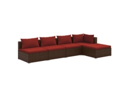 Garden Lounge Set, Garden Lounge Sets Vidaxl Marrom Rattan / Vime (n/a)