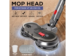 Cabeça de limpeza elétrica motorizada para aspiradores de pó Dyson V7 V8 V10 V11 V15 com 6 almofadas Zeuxo