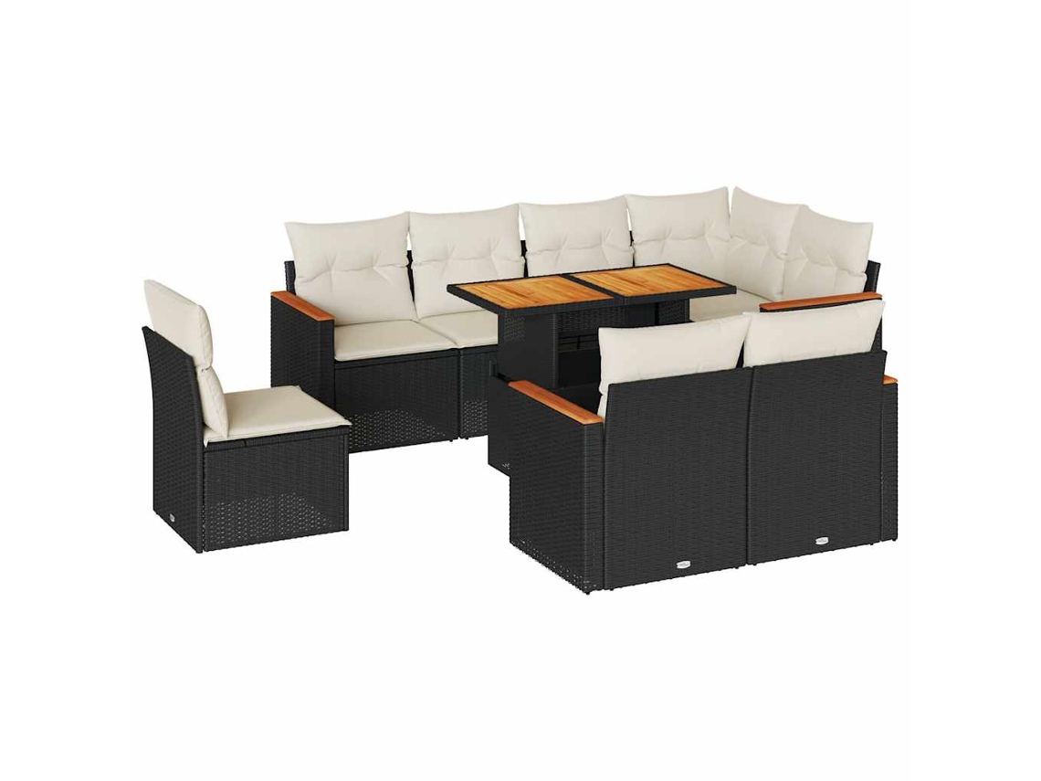 Garden Sofa Set, Garden Sofa Sets Vidaxl Preto Rattan / Vime (n/a)