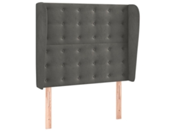 Headboard, Headboards Vidaxl Cinzeto Veludo (93 X 23 X 118/128 Cm)