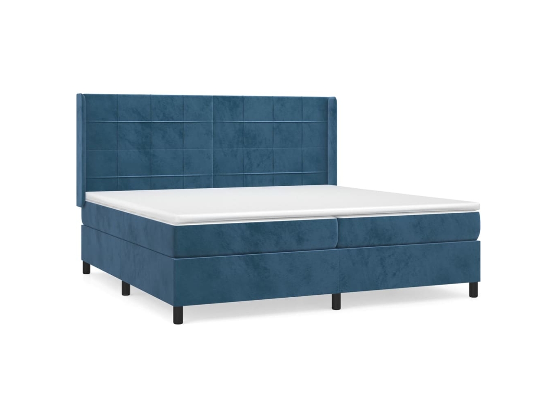 Box Spring Bed, Box Spring Beds Vidaxl Azul Veludo (200 X 200 Cm)