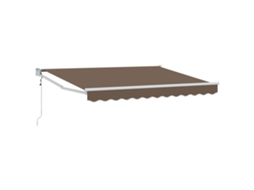 Vidaxl Toldo Retrátil Cinzento-acastanhado 4 X 2 M Poliéster E Metal