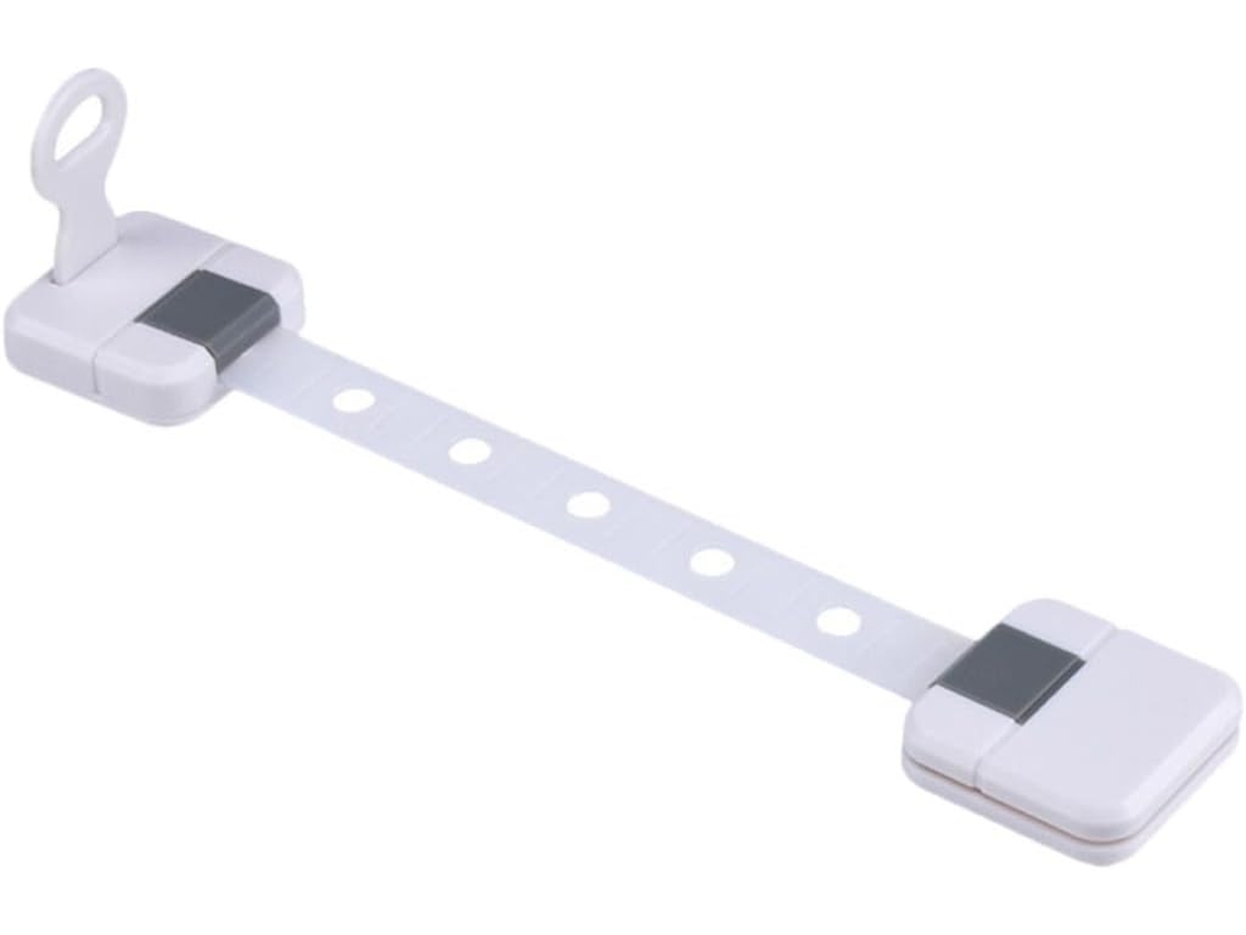 Fechaduras Para Armário, Pacote Com 2, Brancas, Em Abs, Autoadesivas, Com Chave
