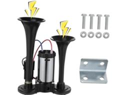 Buzina de ar potente em metal com duas buzinas para carros, caminhões e barcos - Kit fácil de usar