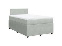 Box Spring Bed, Box Spring Beds Vidaxl Cinzeto Veludo (120 X 190 Cm)