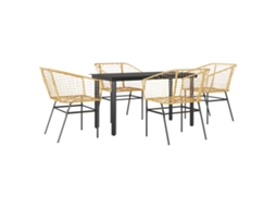 Garden Dining Set, Garden Dining Sets Vidaxl Marrom Vime (140 X 70 X 74 Cm)