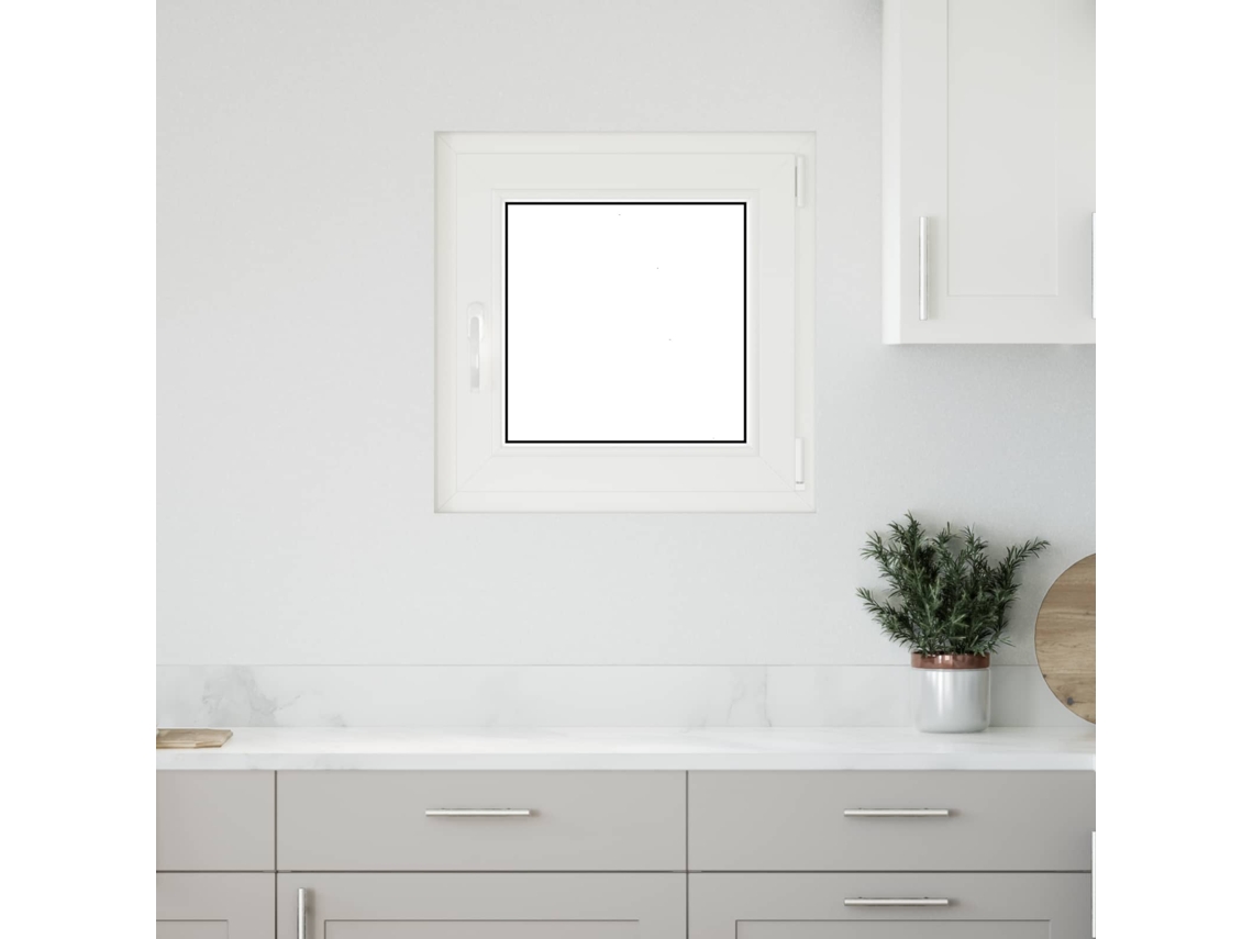 Vidaxl Janela De Porão Risor 60 X 60 Cm Pvc E Vidro Branco